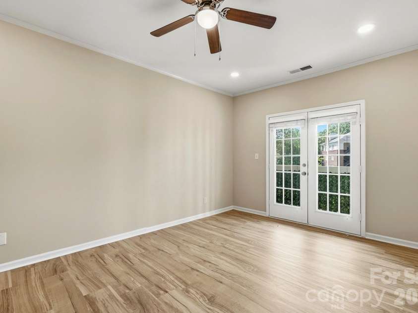 301 Queens Road, Charlotte, NC 28204.  MLS# CAR4420934, YatesRealty ID 17701. French doors to balcony