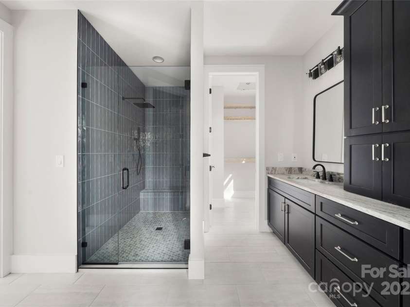 29 Wild Deer Trail, Zirconia, NC 28790.  MLS# CAR4243690, YatesRealty ID 17702. Tile walk in shower