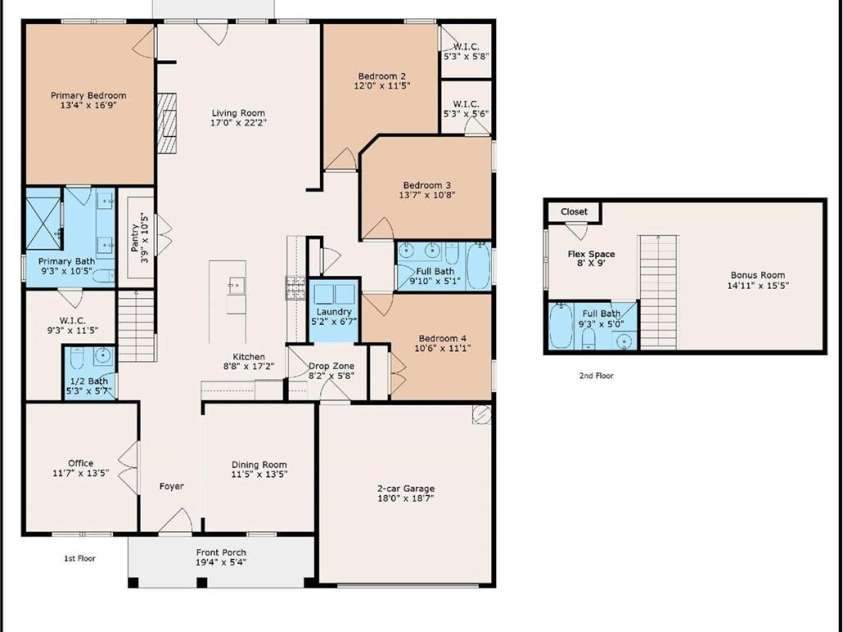 634 Gardenbrook Trail, Belmont, NC 28012.  MLS# CAR4302060, YatesRealty ID 17707. Floorplan