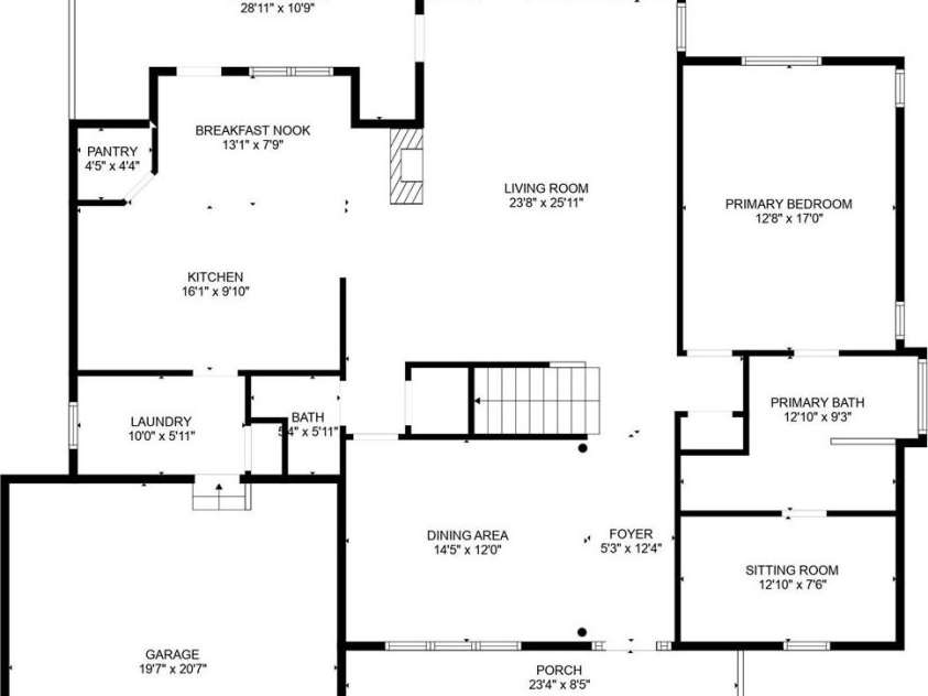 161 Dairy Farm Road, Mooresville, NC 28115.  MLS# CAR4259423, YatesRealty ID 17717. Main floor sketch