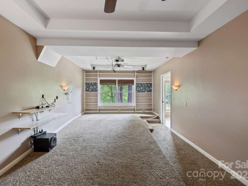 111 Grizzly Den Way, Marion, NC 28752.  MLS# CAR4262742, YatesRealty ID 17719. Lower level movie room