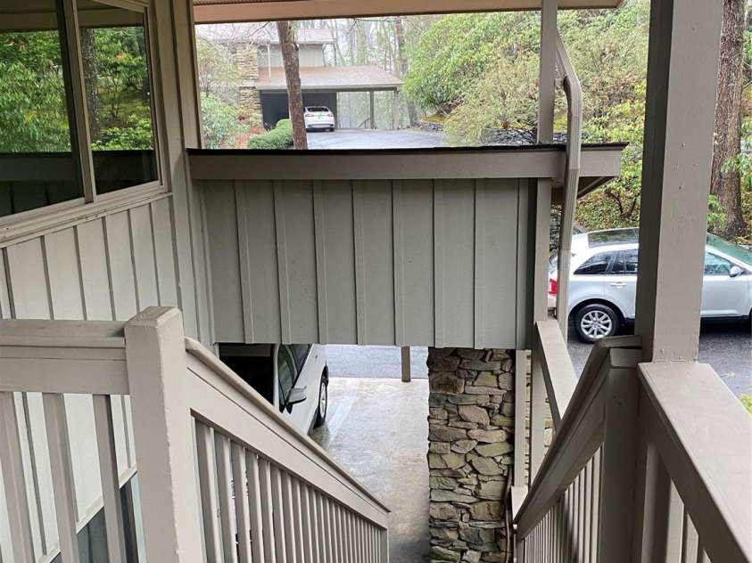11 Cedarbrook Drive, Laurel Park, NC 28739.  MLS# CAR4211239, YatesRealty ID 1773. Downward View of Stairs