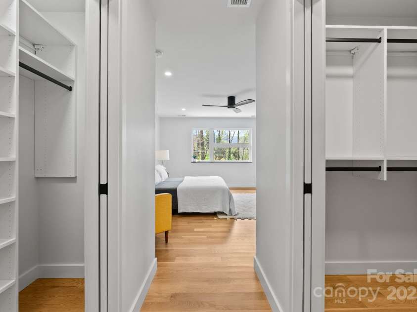 520 Tenth Street, Black Mountain, NC 28711.  MLS# CAR4247176, YatesRealty ID 17733. Two Closets with Closet Systems