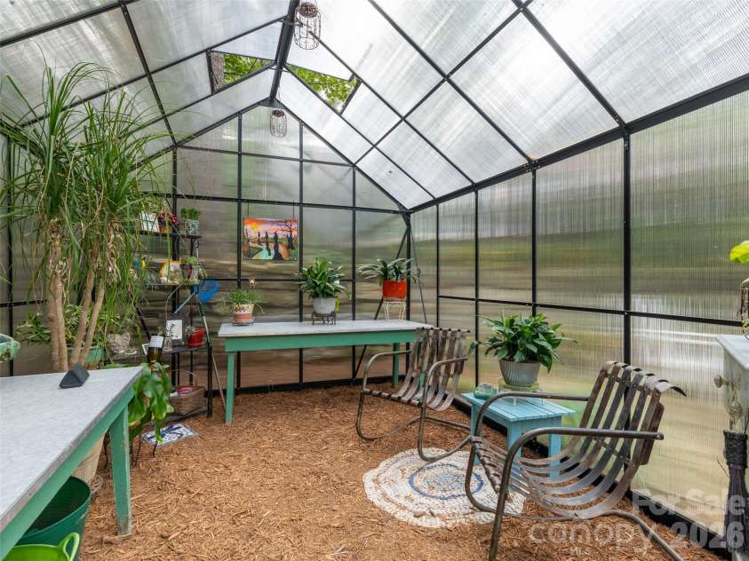 85 Chestnut Hill Road, Gerton, NC 28735.  MLS# CAR4373368, YatesRealty ID 17736. Fabulous greenhouse