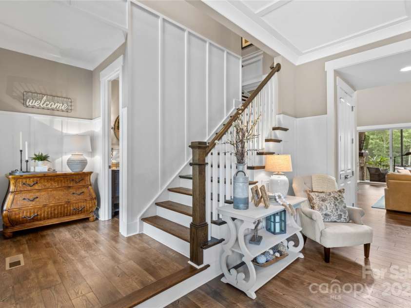 127 Tradition Lane, Mooresville, NC 28115.  MLS# CAR4165702, YatesRealty ID 17737. Stairs lead to second floor