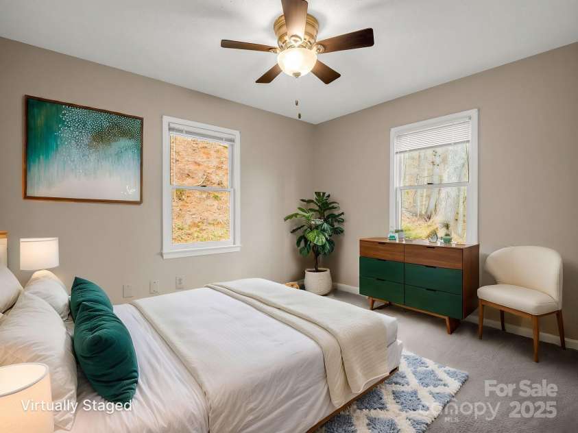 1116 High Vista Drive, Mills River, NC 28759.  MLS# CAR4227946, YatesRealty ID 17746. BdRM Right Wing, main Lev. Virtually Staged