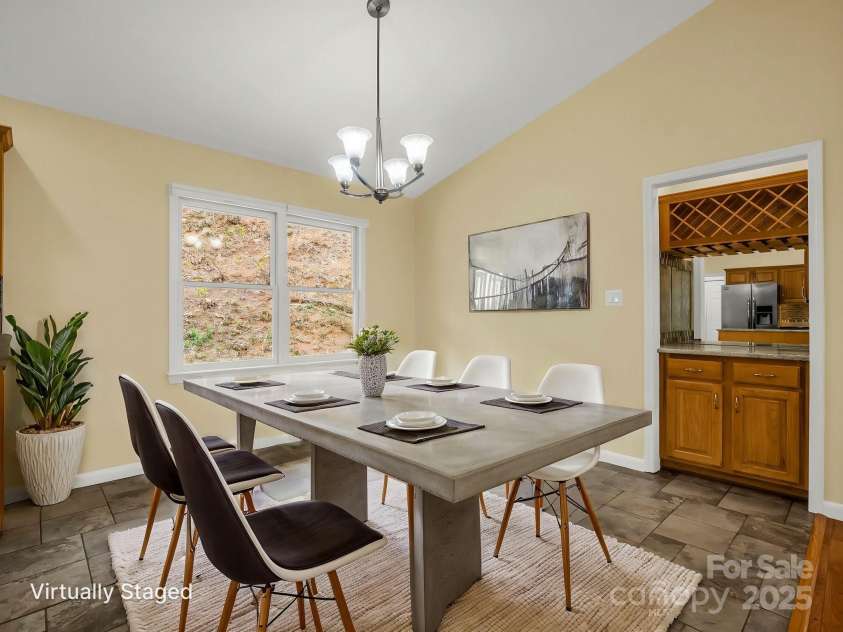 1116 High Vista Drive, Mills River, NC 28759.  MLS# CAR4227946, YatesRealty ID 17746. Dining Area   Virtually Staged
