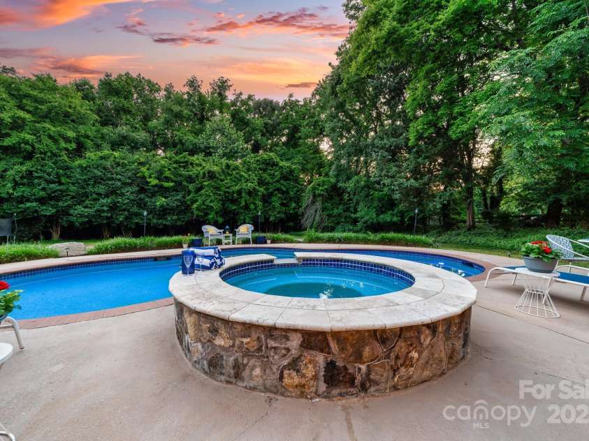 1115 Maremont Court, Matthews, NC 28104.  MLS# CAR4265008, YatesRealty ID 17750. Beautiful sunsets and views from the hot tub.