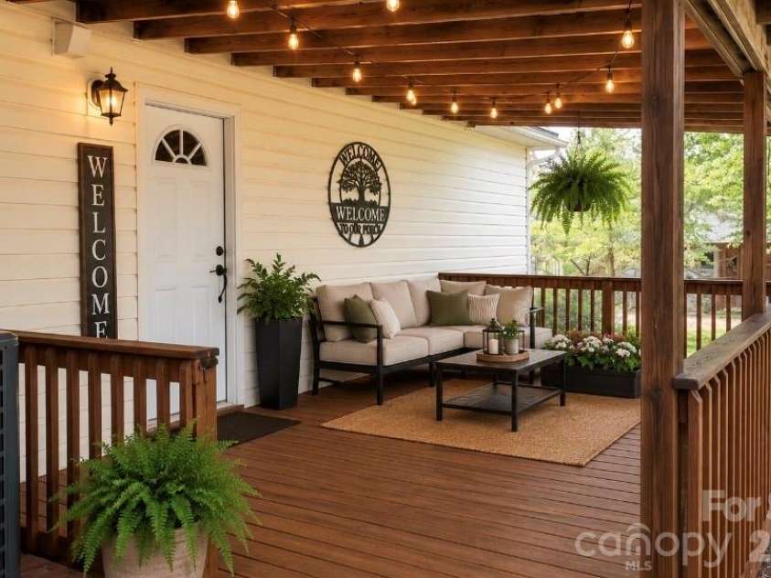 104 Buena Vista Drive, Morganton, NC 28655.  MLS# CAR4365329, YatesRealty ID 17751. Back porch (digitally altered for visualization only)
