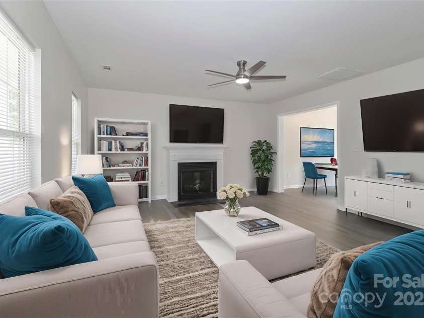 7806 McGarry Trail, Charlotte, NC 28214.  MLS# CAR4267312, YatesRealty ID 17764. Virtually staged Living Room