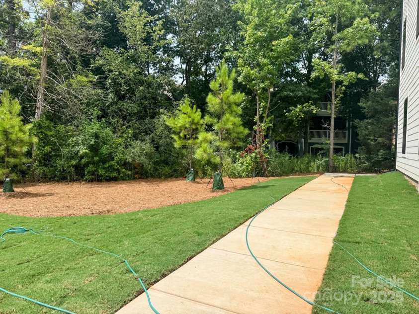 14038 Felix Lane, Charlotte, NC 28277.  MLS# CAR4243570, YatesRealty ID 17765. Side walk and open space beside this stunning end unit.