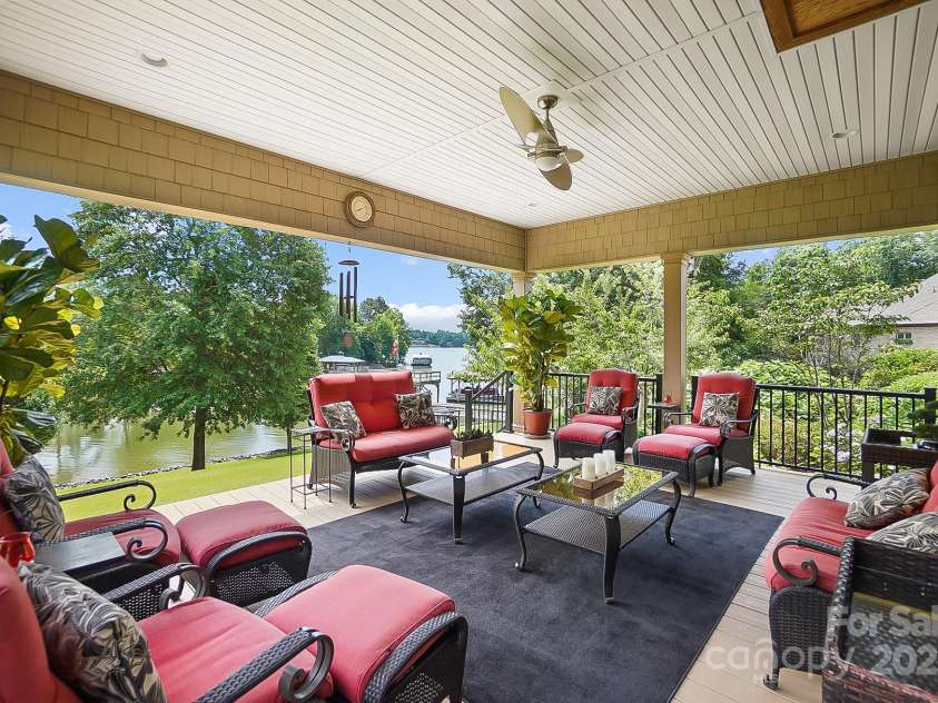 2354 Valelake Road, York, SC 29745.  MLS# CAR4266023, YatesRealty ID 17806. Lakeside porch is excellent for relaxing or entertaining family and friends.