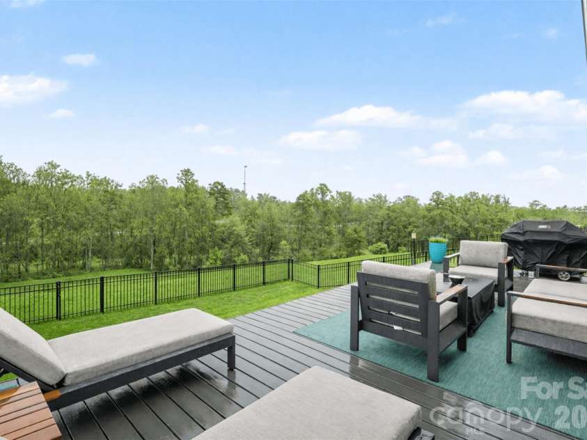 1101 Lookout Shoals Drive, Fort Mill, SC 29715.  MLS# CAR4341463, YatesRealty ID 17818. Trex deck added- digitally enhanced trees to show summer coverage