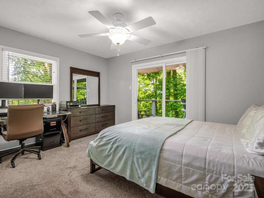 195 White Pine Drive, Lake Lure, NC 28746.  MLS# CAR4266532, YatesRealty ID 17828. Guest bedroom on the main level.