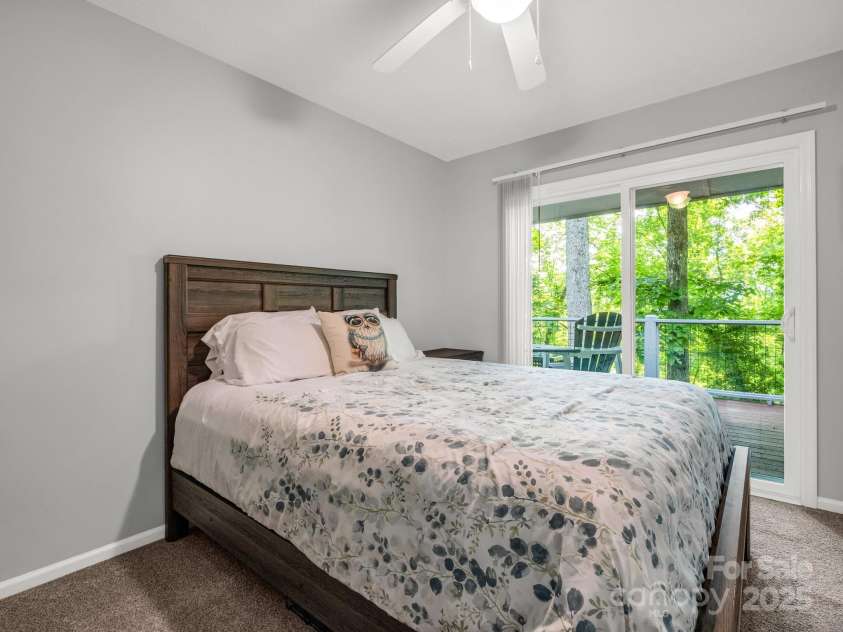 195 White Pine Drive, Lake Lure, NC 28746.  MLS# CAR4266532, YatesRealty ID 17828. Guest bedroom on the main level.