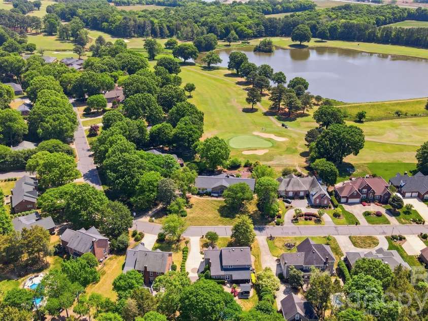 1522 12th Fairway Drive, Concord, NC 28027.  MLS# CAR4357344, YatesRealty ID 17829. Aerial Neighborhood 