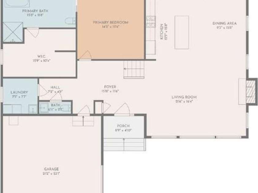 8 Nottingham Drive, Candler, NC 28715.  MLS# CAR4365224, YatesRealty ID 17837. Main level floor plan