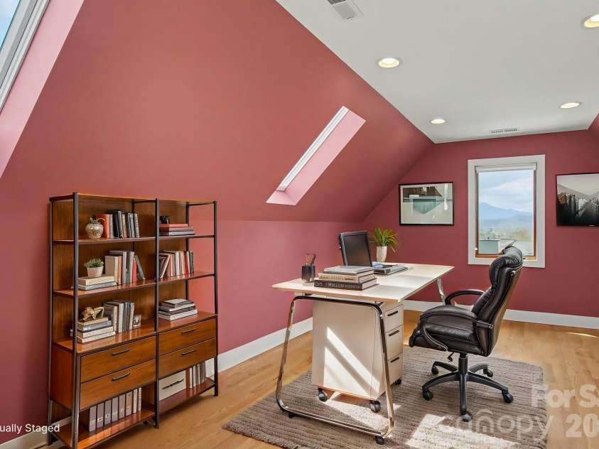 8 Nottingham Drive, Candler, NC 28715.  MLS# CAR4365224, YatesRealty ID 17837. Virtually staged office/flex room