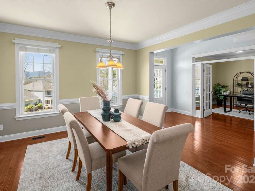 16 La Rue Court, Biltmore Lake, NC 28715.  MLS# CAR4224006, YatesRealty ID 17839. View from butler's pantry corridor into dining room