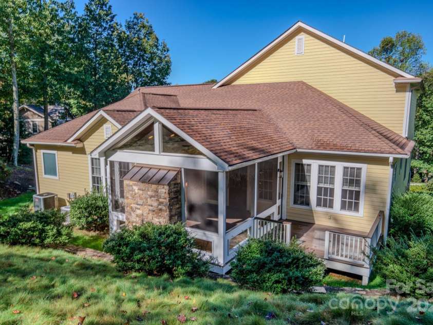 16 La Rue Court, Biltmore Lake, NC 28715.  MLS# CAR4308384, YatesRealty ID 17839. Back of home close up