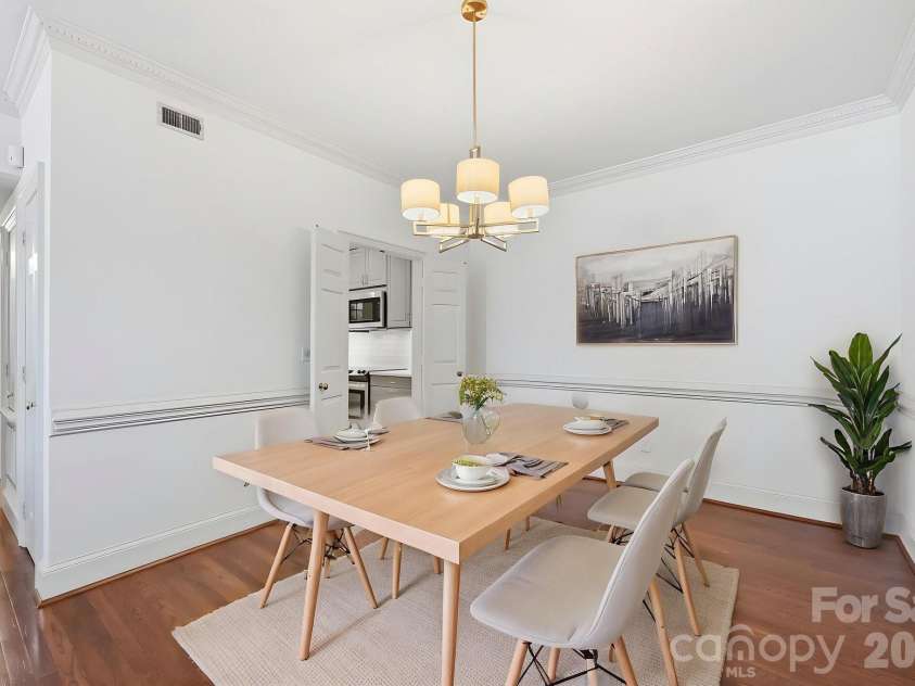 2440 Selwyn Avenue, Charlotte, NC 28209.  MLS# CAR4372591, YatesRealty ID 17843. Dining room, Virtually staged
