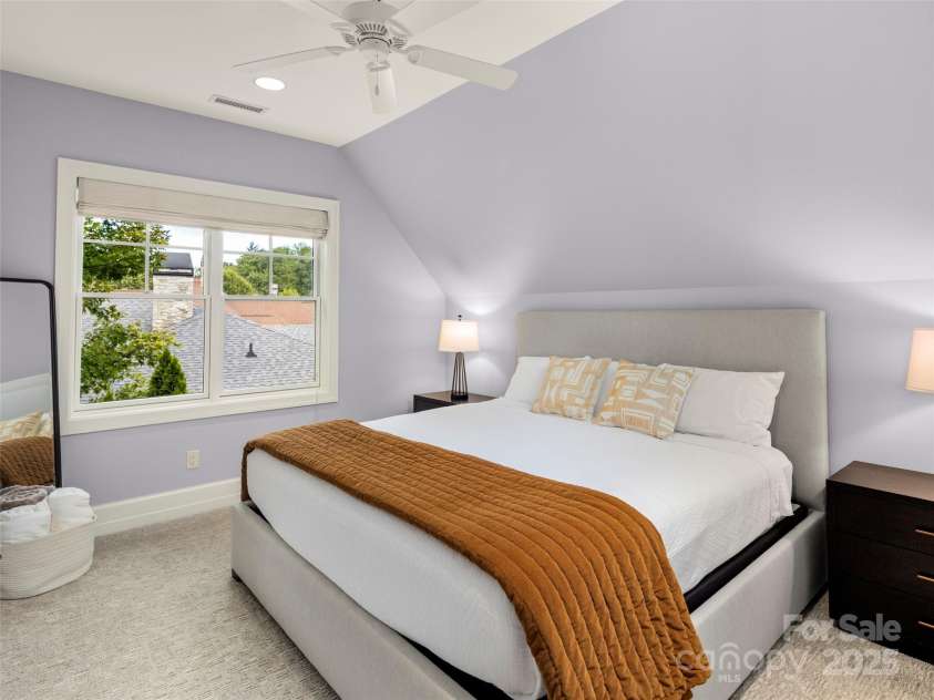 62 Running Creek Trail, Arden, NC 28704.  MLS# CAR4299725, YatesRealty ID 1785. Second bedroom located upstairs features generous closet.