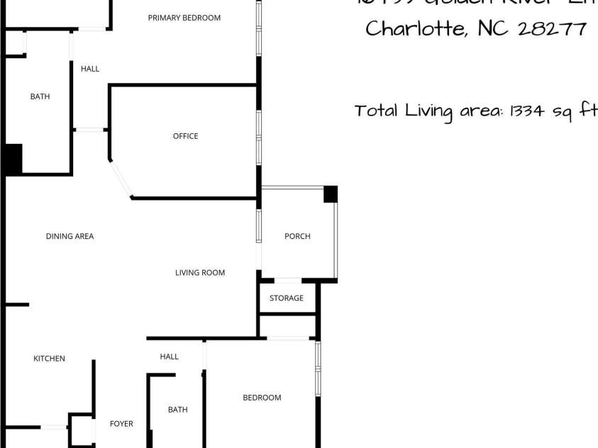 16439 Golden River Lane, Charlotte, NC 28277.  MLS# CAR4360142, YatesRealty ID 17856. Floorplan