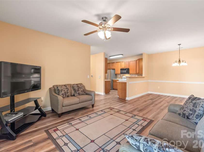 16439 Golden River Lane, Charlotte, NC 28277.  MLS# CAR4360142, YatesRealty ID 17856. Living-Dining-Kitchen