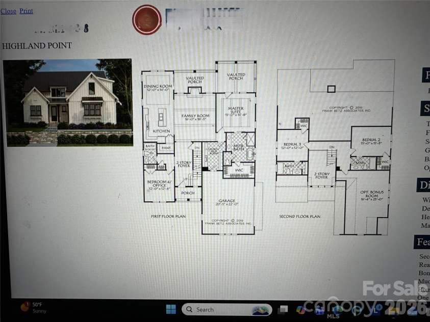 0 White Oaks Road, Mooresville, NC 28115.  MLS# CAR4330945, YatesRealty ID 1786. Highland Point Floorplan