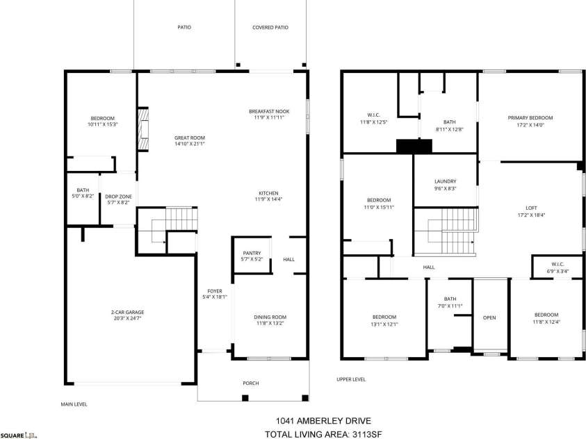 1041 Amberley Crossing Drive, Belmont, NC 28012.  MLS# CAR4373744, YatesRealty ID 17861. Floor Plan