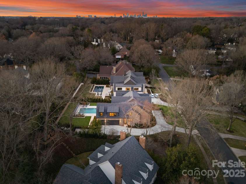 2103 Cortelyou Road, Charlotte, NC 28211.  MLS# CAR4214661, YatesRealty ID 17880. Aerial 