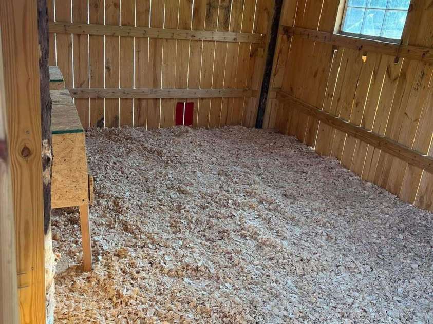 1230 Long Creek Lane, Salisbury, NC 28146.  MLS# CAR4258339, YatesRealty ID 17887. Inside of large chicken coop.