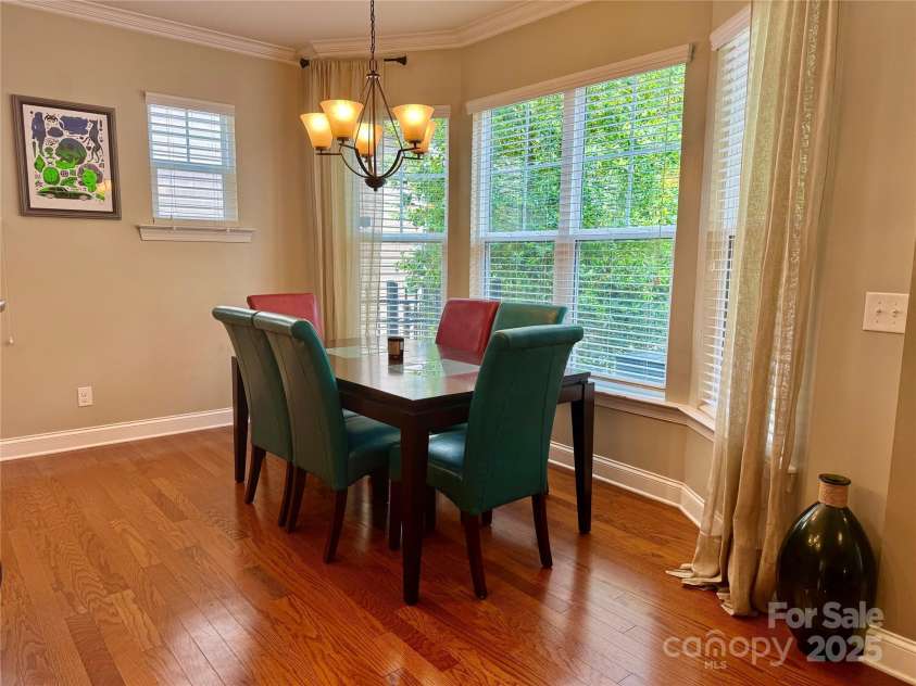 3678 Privette Road, Matthews, NC 28104.  MLS# CAR4258856, YatesRealty ID 17890. Dining room