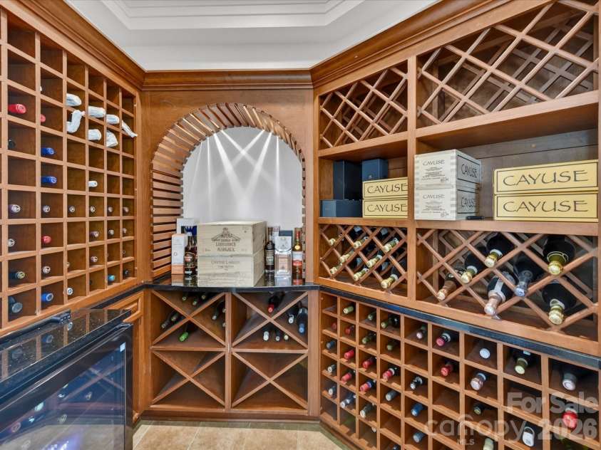 15615 McCullers Court, Charlotte, NC 28277.  MLS# CAR4367013, YatesRealty ID 17898. 200+ bottle wine cellar