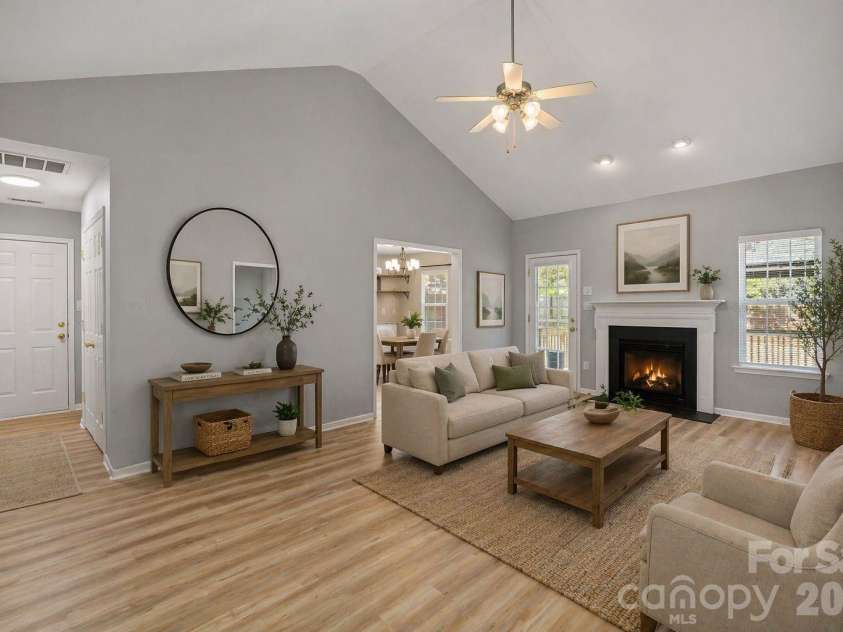 417 Deerfield Drive, Mount Holly, NC 28120.  MLS# CAR4374640, YatesRealty ID 17914. Virtually staged