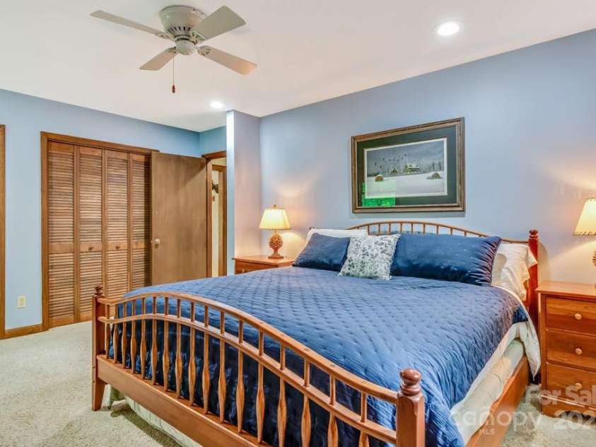 609 Haven Drive, Saluda, NC 28773.  MLS# CAR4247056, YatesRealty ID 17919. Primary Bedroom 1st floor