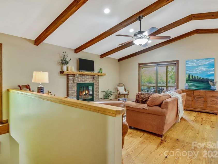 609 Haven Drive, Saluda, NC 28773.  MLS# CAR4247056, YatesRealty ID 17919. Stairwell to lower level
