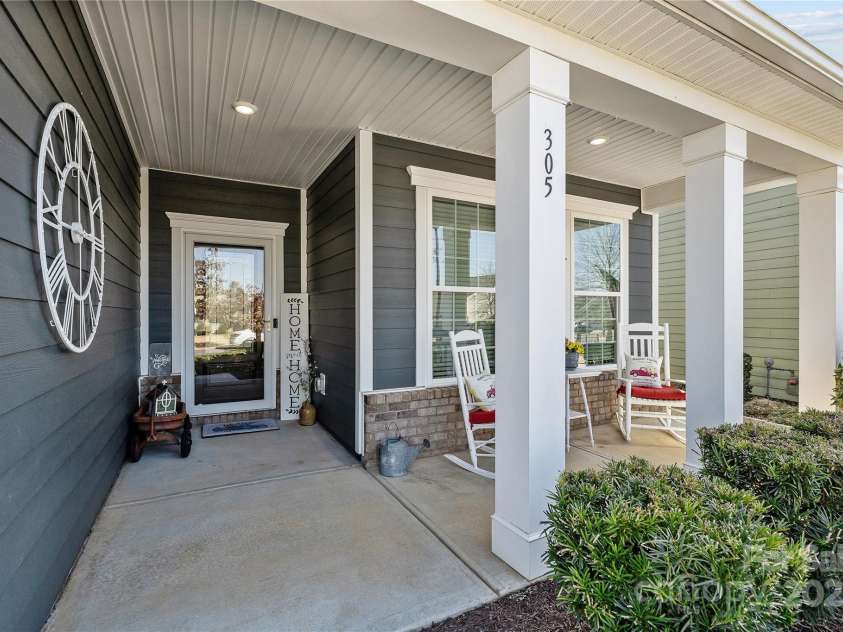 305 Kentmere Lane, Clover, SC 29710.  MLS# CAR4229310, YatesRealty ID 1797. Rocking Chair Front Porch Entrance