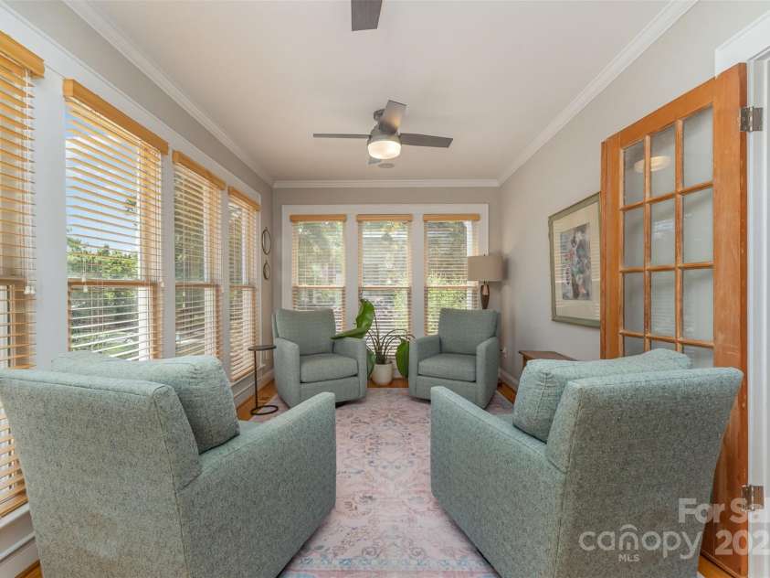 141 Eastover Drive, Concord, NC 28025.  MLS# CAR4264059, YatesRealty ID 17985. Sunroom