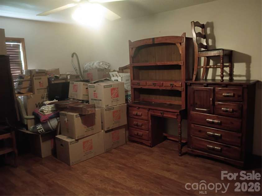 5427 Christopher Road, Iron Station, NC 28080.  MLS# CAR4367845, YatesRealty ID 17988. Primary Bedroom please excuse the boxes .