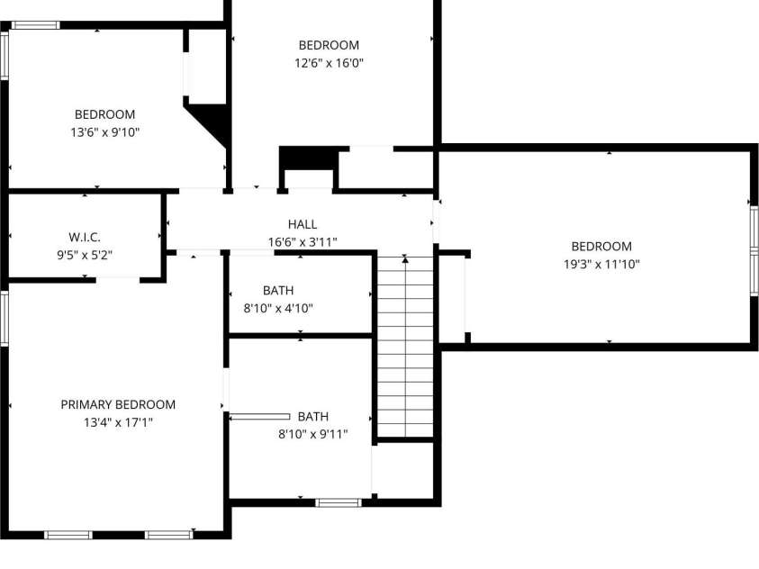 17115 Graves Court, Cornelius, NC 28031.  MLS# CAR4343687, YatesRealty ID 17990. Second level floorplan