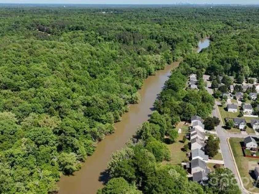 1212 Catawba Run, Lowell, NC 28098.  MLS# CAR4376003, YatesRealty ID 17996. Aerial view if the South Fork Catawba River, which can be accessed from your back yard