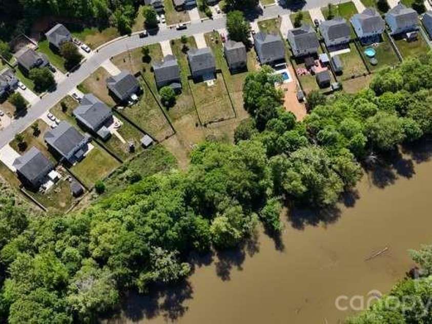 1212 Catawba Run, Lowell, NC 28098.  MLS# CAR4376003, YatesRealty ID 17996. Aerial view if the South Fork Catawba River, which can be accessed from your back yard