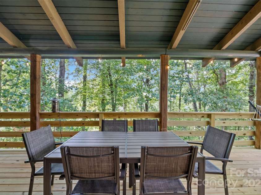 214&212 McKenzie Way, Old Fort, NC 28762.  MLS# CAR4266940, YatesRealty ID 180. Main Cabin Deck