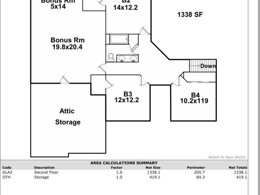 537 Montgrove Place, Concord, NC 28027.  MLS# CAR4266019, YatesRealty ID 18003. Second Floor