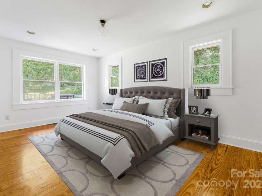 276 Morgan Branch Road, Marshall, NC 28753.  MLS# CAR4264012, YatesRealty ID 18026. Primary bedroom 1. Virtually staged.