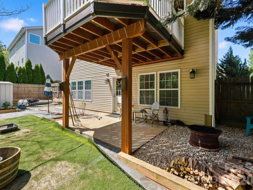 879 Ivy Trail Way, Fort Mill, SC 29715.  MLS# CAR4363773, YatesRealty ID 18027. Backyard and Fire Pit