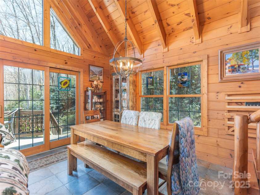 90 Junco Trail, Waynesville, NC 28785.  MLS# CAR4252158, YatesRealty ID 18032. Great Room Dining Area