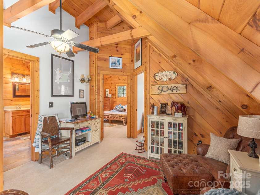 90 Junco Trail, Waynesville, NC 28785.  MLS# CAR4252158, YatesRealty ID 18032. Loft/Office/Game Area on the Upper Floor with Ceiling Fan