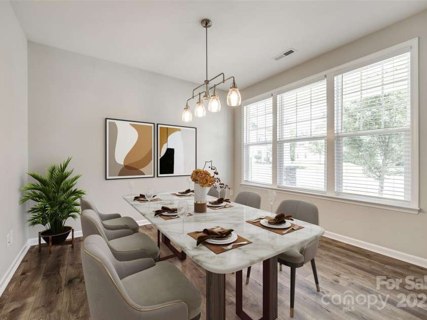 173 Morgans Branch Road, Belmont, NC 28012.  MLS# CAR4266195, YatesRealty ID 18036. Virtually Staged Dining Room